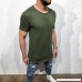 iYYVV Mens Plain Striped T-Shirt Short Sleeve Crew Neck Muscle Basic Top Slim Fit Tee Green B07QB83KC1